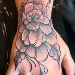 Mad Tatter Kustoms - Flower Design Too of the hand