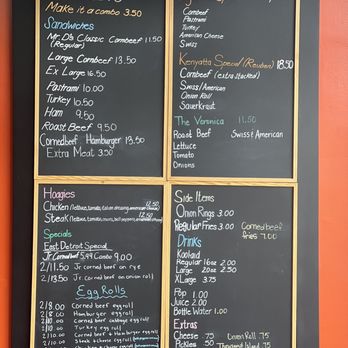 Mr D's Corned Beef Deli - menu - Sandwiches Near Me - Eastpointe, Michigan