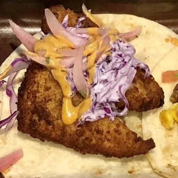 Karibe Mexican Grill - Street Tacos: (Left) Camaronès Taco, Pescado Taco, Vegetarian Taco (Right) - Mexican Near Me - Madison, Mississippi