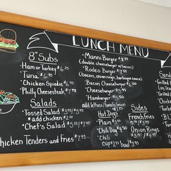 Lunch menu as of 1/15/23