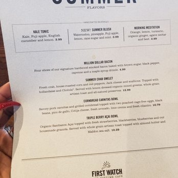 First Watch - Limited time menu - Breakfast & Brunch Near Me - Virginia Beach, Virginia