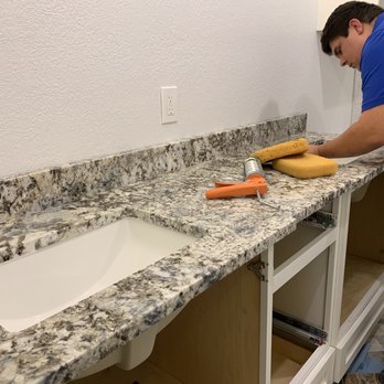 Sublime Custom Stone - Adding a seal to the sinks. - General Contractors Near Me - San Antonio, Texas Sublime Custom Stone - Adding a seal to the sinks. - General Contractors Near Me - San Antonio, Texas