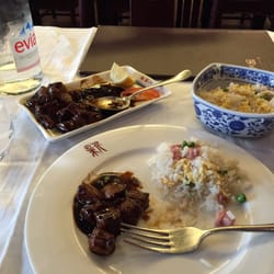Les Fleurs du Cerisier - Boeuf Luc-Lac & Riz Cantonese. Both excellent!