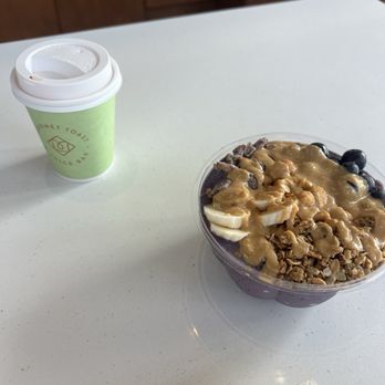 Toastique - PBB Bowl Cappuccino - Coffee & Tea Near Me - Los Angeles, California Toastique - PBB Bowl Cappuccino - Coffee & Tea Near Me - Los Angeles, California