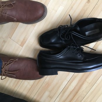 Men's Wearhouse - Middle-school clog looking "tux shoes" permanently dented due to poor material. - Men's Clothing Near Me - DEPTFORD, New Jersey Men's Wearhouse - Middle-school clog looking "tux shoes" permanently dented due to poor material. - Men's Clothing Near Me - DEPTFORD, New Jersey