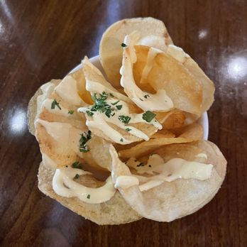 Aji Peruvian Cuisine - Complimentary house made potato chips - Peruvian Near Me - Long Beach, California Aji Peruvian Cuisine - Complimentary house made potato chips - Peruvian Near Me - Long Beach, California