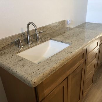 Granite Innovations - New vanity with new countertop (by Granite Innovations). - Countertop Installation Near Me - Prescott Valley, Arizona Granite Innovations - New vanity with new countertop (by Granite Innovations). - Countertop Installation Near Me - Prescott Valley, Arizona