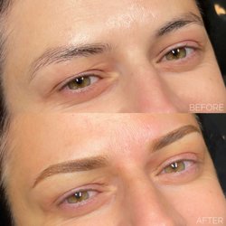 Beaute Boulevard - Ombré Powder Brow technique in brown with a natural arch shape and subtle shading; Great for all skin types