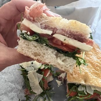 M’ama Napoli - Inside of my Toto sandwich. Everything was so fresh and delicious! The flavors were perfectly balanced! - Bakeries Near Me - Winter Park, Florida M’ama Napoli - Inside of my Toto sandwich. Everything was so fresh and delicious! The flavors were perfectly balanced! - Bakeries Near Me - Winter Park, Florida