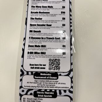 The Warp Zone Bar & Arcade - Menu 1 - Bars Near Me - Sioux City, Iowa The Warp Zone Bar & Arcade - Menu 1 - Bars Near Me - Sioux City, Iowa