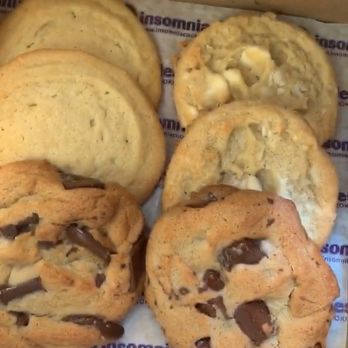 Insomnia Cookies - Chocolate Chunk, White Chocolate Macadamia, Sugar - Desserts Near Me - Cambridge, Massachusetts Insomnia Cookies - Chocolate Chunk, White Chocolate Macadamia, Sugar - Desserts Near Me - Cambridge, Massachusetts