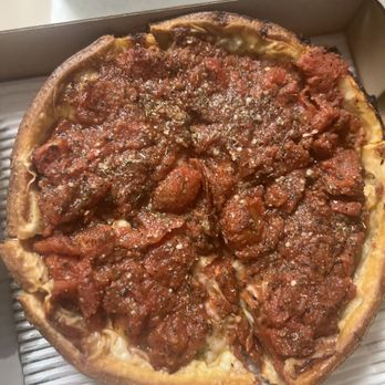 Rance's Chicago Pizza - 9' Stuffed pepperoni and sausage - Pizza Near Me - Long Beach, California Rance's Chicago Pizza - 9' Stuffed pepperoni and sausage - Pizza Near Me - Long Beach, California