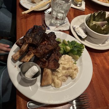 Buzz's - Beef ribs, garlic mash, Brussels sprouts...delicious! - Steakhouses Near Me - Kailua, Hawaii