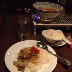 Nyonya Malaysian Cuisine - Sayur sayuran with a side of rice