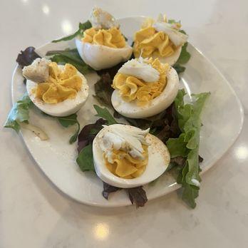 Michael's Cafe White Marsh - Crab deviled eggs appetizer - Bars Near Me - Middle River, Maryland