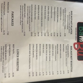 Bambú Mexican Grill - Recent menu - Mexican Near Me - Galveston, Texas Bambú Mexican Grill - Recent menu - Mexican Near Me - Galveston, Texas