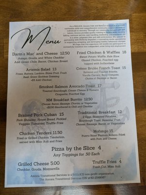 Menu photo 5 Ancora Cafe Albuquerque, NM