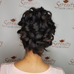 Serenity Salon & Spa - Probably over 50 bobby pins in there but it stayed up all night!
