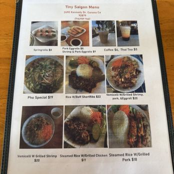 Tiny Saigon - Menu - Vietnamese Near Me - Corona, California