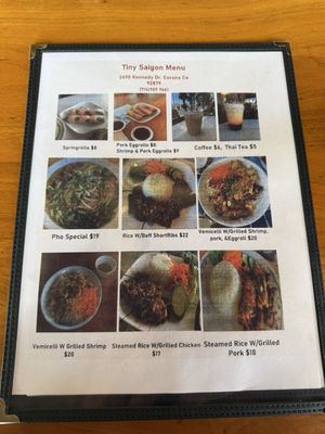 Menu photo 1 Tiny Saigon Corona, CA