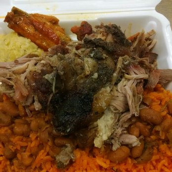 El Sabor de la Isla - Rice, beans, stewed chicken, mashed plantain, pork $7 something - Caribbean Near Me - Rochester, New York