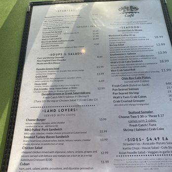Olde Bay Cafe - Menu - New American Near Me - Dunedin, Florida
