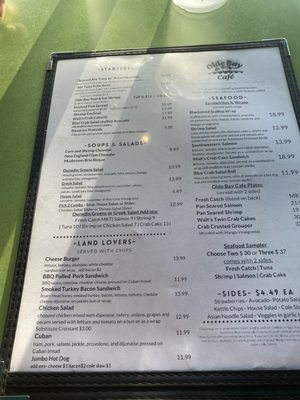 Menu photo 3 Olde Bay Cafe Dunedin, FL