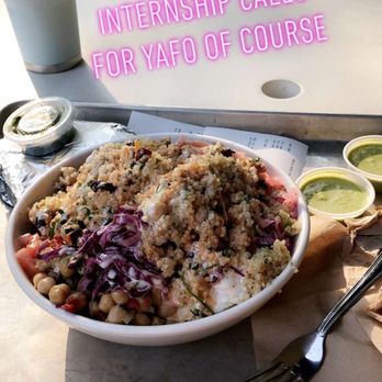 YAFO Kitchen - Build your own bowl with no protein - Mediterranean Near Me - Charlotte, North Carolina YAFO Kitchen - Build your own bowl with no protein - Mediterranean Near Me - Charlotte, North Carolina