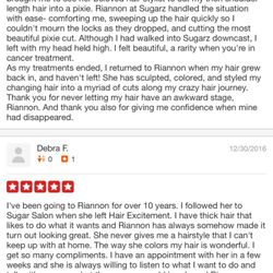 Sugarz Salon and Spa - The reviews that matter;) peace and love to you all! Thank you for your business!