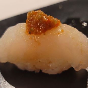 Tins - Flounder (red & green pepper sauce) - Sushi Bars Near Me - Houston, Texas Tins - Flounder (red & green pepper sauce) - Sushi Bars Near Me - Houston, Texas