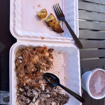 El Cubano - Ropa Vieja. It did come with a small side salad that I had already eaten. - Cuban Near Me - Carlsbad, California