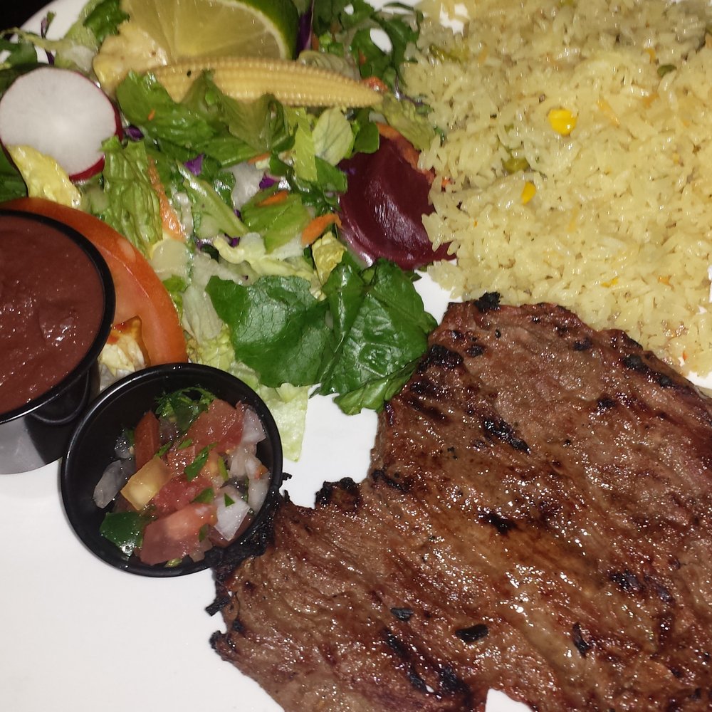Los Pipiles - Carne Asada,Rice, Salad & Refried Beans.(Comes w/2 Salvadoran Tortillas) - Salvadoran Near Me - Houston, Texas Los Pipiles - Carne Asada,Rice, Salad & Refried Beans.(Comes w/2 Salvadoran Tortillas) - Salvadoran Near Me - Houston, Texas