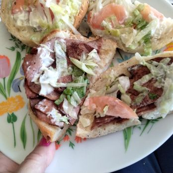 Pop's Bagel Shop - Taylor ham lettuce tomato onion and mayonnaise on and everything bagel - Breakfast & Brunch Near Me - Wharton, New Jersey