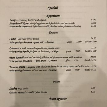 Luna Restaurant - Special menu - Italian Near Me - Concord, California Luna Restaurant - Special menu - Italian Near Me - Concord, California