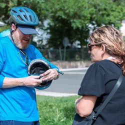 Colorado eBike Tours - Getting you set up with proper fitting gear before we start