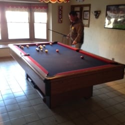 Johnson Creek RV Resort - Pool table in the recreation room at the clubhouse