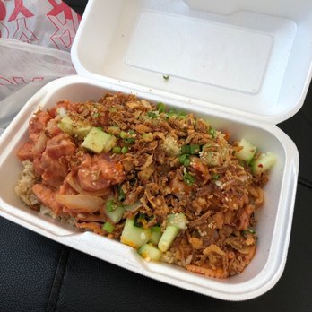 Big Island Poke - Poke Plate - half spicy ahi/ half kimchi tako - Hawaiian Near Me - Renton, Washington