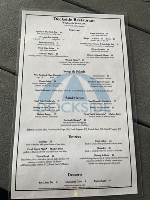 Menu photo 1 Dockside Restaurant & Bar Wilmington, NC