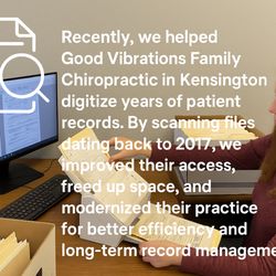 USA Imaging - Scanning Patient records for a Chripractor.