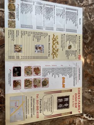 Menu photo 1 Chen's Family Dish Six Salem, OR Menu photo 1 Chen's Family Dish Six Salem, OR