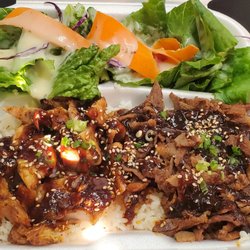 Charki’s Teriyaki - Chicken n Beef Plate with Salad