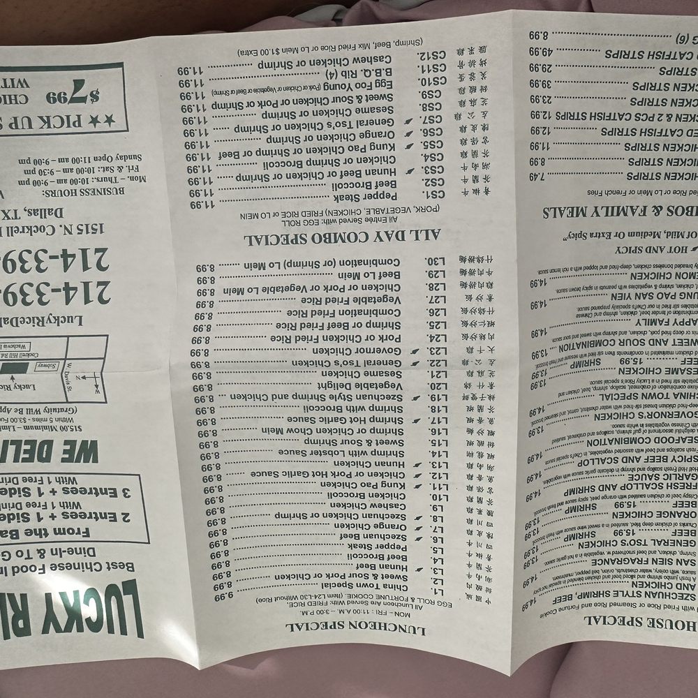 Menu Menu