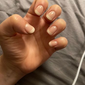 Sage Nail Salon & Spa - Dip French powder. Natural nail. 3 days after getting!!! - Nail Salons Near Me - Morristown, New Jersey Sage Nail Salon & Spa - Dip French powder. Natural nail. 3 days after getting!!! - Nail Salons Near Me - Morristown, New Jersey