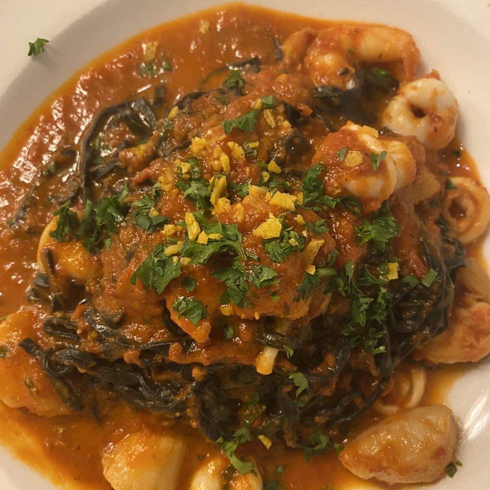 Lido - Fresh Squid Ink Linguine Dinner - Italian Near Me - New York, New York Lido - Fresh Squid Ink Linguine Dinner - Italian Near Me - New York, New York