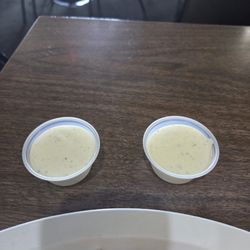 Littlerock Saloon - Ranch on left and jalapeño ranch on right