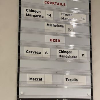 Taqueria Chingon - Drink Menu - Tacos Near Me - Chicago, Illinois