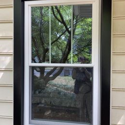View of new windows from outside View of new windows from outside