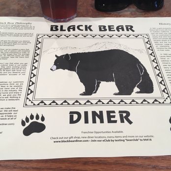 Black Bear Diner - Place mat - Diners Near Me - Rancho Cucamonga, California Black Bear Diner - Place mat - Diners Near Me - Rancho Cucamonga, California