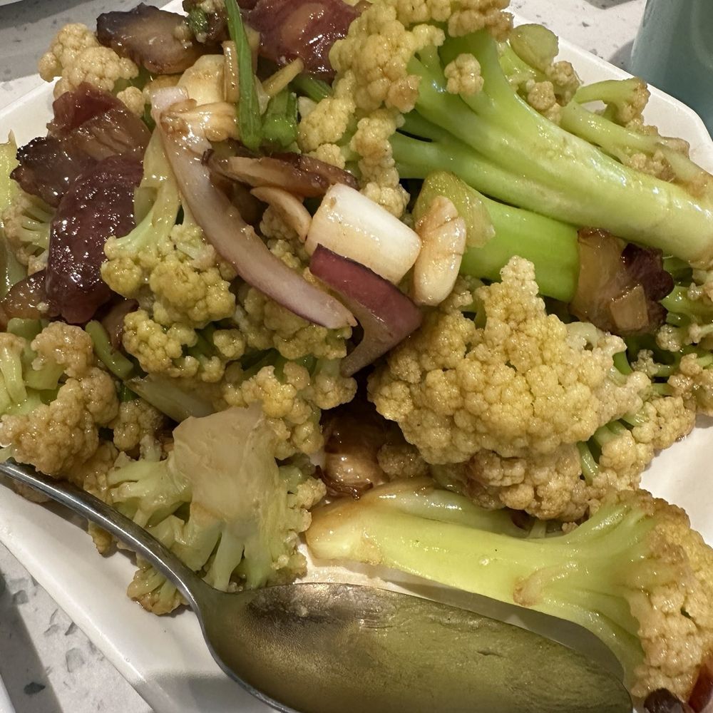 Yao Yao Restaurant - Stir fried Cauliflower with dried pork belly - Chinese Near Me - San Leandro, California