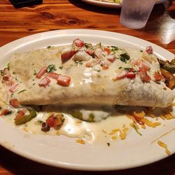Gran Rio Mexican Restaurant - Fajita Burrito with Steak and Pico De Gallo.